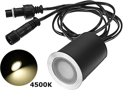 Miniatura 2 de Kits de luces LED empotrables para cubierta con carcasa protectora negra φ32mm, SMY en tierra iluminación de paisaje al aire libre IP67 impermeable