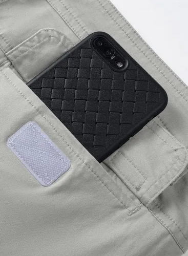 Miniatura 9 de JMIERR Pantalones cargo para hombre, casuales, de algodón, ajuste relajado, cintura elástica, ligeros, con múltiples bolsillos
