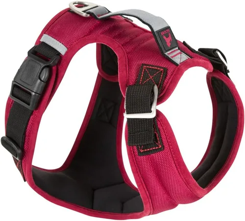Miniatura 6 de Gooby Pioneer Arnés para perro con asa de control y capacidad de sujeción del cinturón de seguridad, grande, rojo