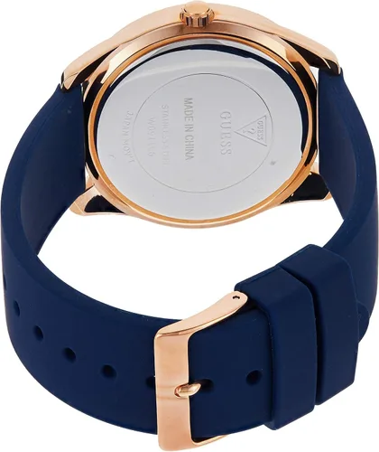 Miniatura 2 de Guess G Twist plata esfera silicona correa señoras reloj W0911L6, Azul, Movimiento de cuarzo