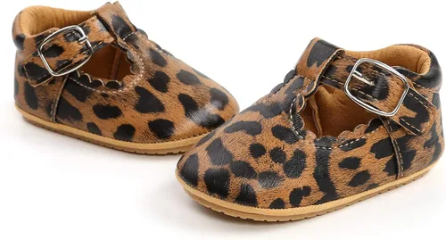 Miniatura 5 de SOFMUO Zapatos deportivos de piel sintética para bebés, niños y niñas, con suela de goma suave, mocasines Oxford para recién nacidos