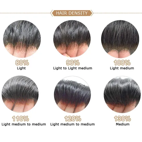 Miniatura 9 de Toupee para hombres, sistema de reemplazo de cabello humano Remy, nudos blanqueados, encaje frontal, piel fina, para hombre, color gris, pelucas
