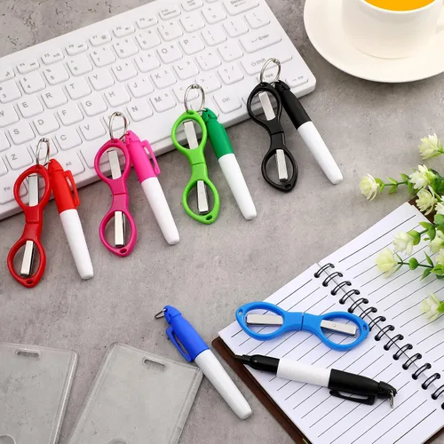 Miniatura 3 de Geyee Juego de 15 tijeras de insignia para enfermeras de la Semana CNA, mini juego de regalo para estudiantes de enfermería, mini bolígrafo
