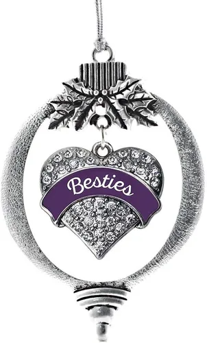 Miniatura 116 de Inspired Silver Adornos festivos de dije de corazón pave de plata con circonitas cúbicas