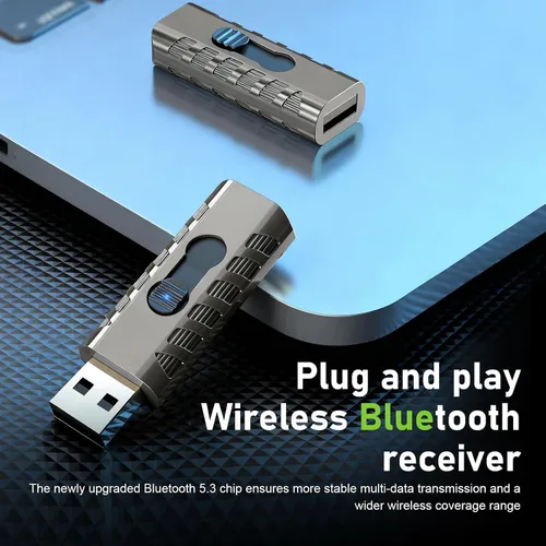 Miniatura 7 de Receptor USB para automóvil, receptor inalámbrico BT 5.3, adaptador de audio inalámbrico de alta sensibilidad, adaptador de conector auxiliar