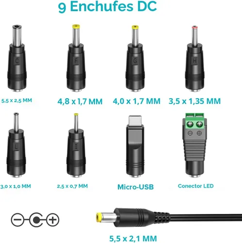 Miniatura 3 de Cargador CA universal Zozo multi voltaje para artículos electrónicos del hogar