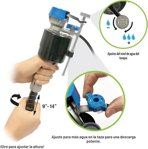 Miniatura 6 de Fluidmaster K-400H-021-P8 PerforMAX Kit de reparación de inodoro de todo 2 pulgadas, multicolor