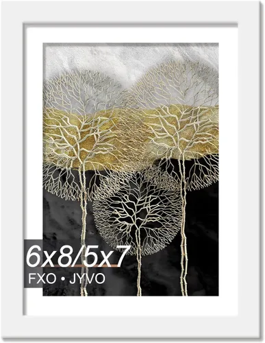 Miniatura 131 de Fxojyvo Marco de Fotos de 4x6, Muestra Foto de 3.5x5 con Paspartú o 4 x 6 Sin Paspartú, Liviano y de Alta Transparencia Marco de 4 por 6 para Pared