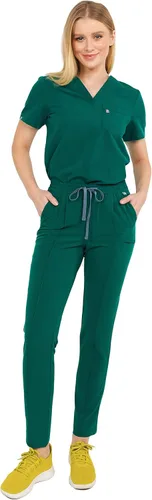 Miniatura 5 de Mediclo Sal Essential - Camiseta médica para mujer, respetuosa con el medio ambiente, sostenible, con cuello en V, bolsillo en el pecho, ropa