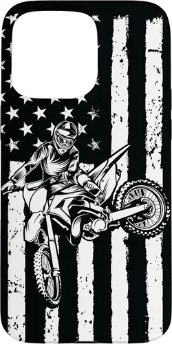 Miniatura 31 de Funda de motocross con bandera de Estados Unidos para iPhone 17