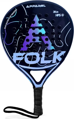 Folk Apparel Raqueta de pádel en fibra de carbono 3K, raquetas profesionales para adultos, ligera y duradera, ultra suave, espuma EVA, raqueta de