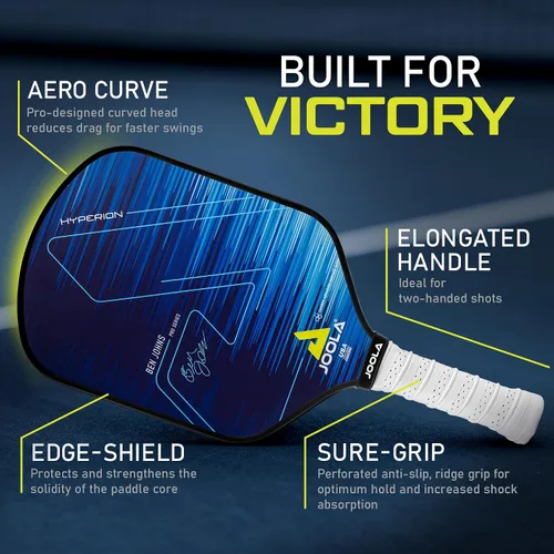 Miniatura 3 de JOOLA Ben Johns Hyperion Pickleball Paddle - Select Raw Carbon Surface or Carbon Abrasion Surface for Increased Power and Spin - Elongated Grip