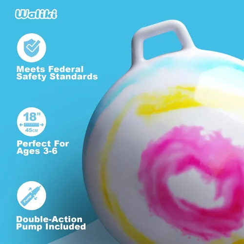 Miniatura 2 de Bola de saltar WALIKI para niños y adultos, bola de saltar de color desteñido, bola para saltar, para carreras de relevo en un día de campo