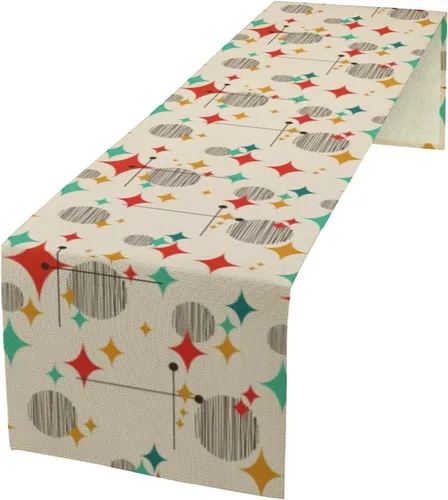 Miniatura 20 de Camino de mesa con estampado de piel de vaca, lino y algodón, rústico, estilo occidental, color negro, marrón, piel de vaca, para decoración
