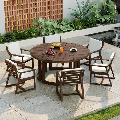Miniatura 11 de Quarte Moderno juego de comedor de patio al aire libre de 5 piezas, juego de barra de mimbre de ratán de polietileno para jardín, 4 sillas de altura