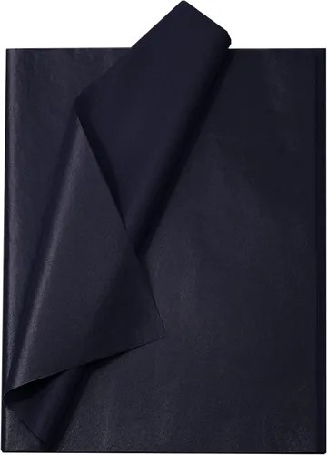120 hojas de papel de seda negro para bolsas de regalo, 14 x 20 pulgadas, papel de arte para envolver manualidades a granel para embalaje de