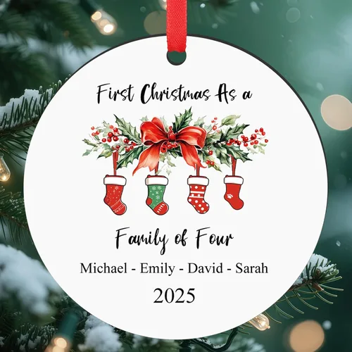 Miniatura 12 de Adornos con nombre de letra para árbol de Navidad, adornos de Navidad personalizados 2025, adornos de nombre inicial personalizados, decoraciones