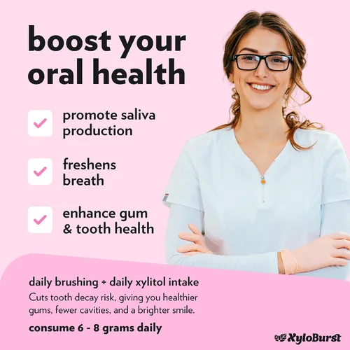 Miniatura 4 de XyloBurst Goma de mascar de xilitol, sin azúcar, sin gluten, apto para dieta cetogénica, sin aspartamo, goma de mascar para la salud bucal, goma