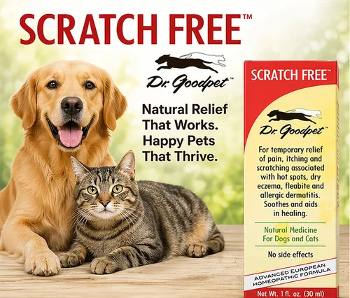 Miniatura 4 de Dr. Goodpet Libre de arañazos para perros y gatos – Gotas naturales para aliviar la picazón para puntos calientes, alergias, picaduras de pulgas