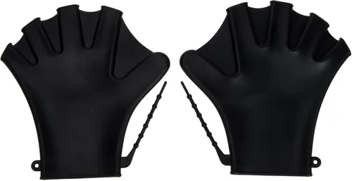 Miniatura 2 de Baluue 2 guantes de natación, guantes de natación acuática, para entrenamiento en agua, palmeados a mano, para hombres, mujeres, adultos, Negro