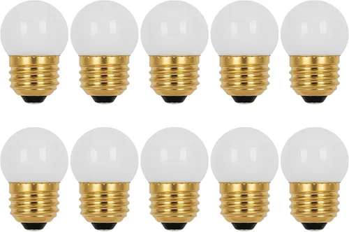Miniatura 9 de OHLECTRIC Bombillas de luz nocturna, bombillas incandescentes rojas de cerámica (paquete de 10) – S11 bombilla regulable 7.5 W E26 base media 40