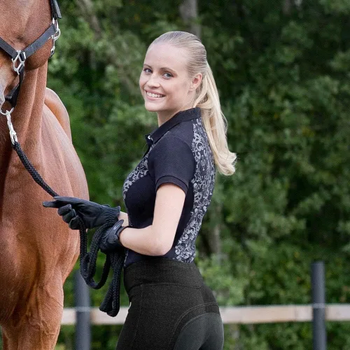 Miniatura 6 de HORZE Polo de mujer Natalie con estampado elástico