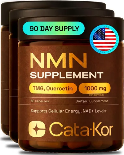 Miniatura 11 de Suplemento Cata-Kor NMN 1000mg – Suplemento NAD 4-en-1 con Quercetina TMG Resveratrol – Alternativa NMNH – Respalda la Energía Celular