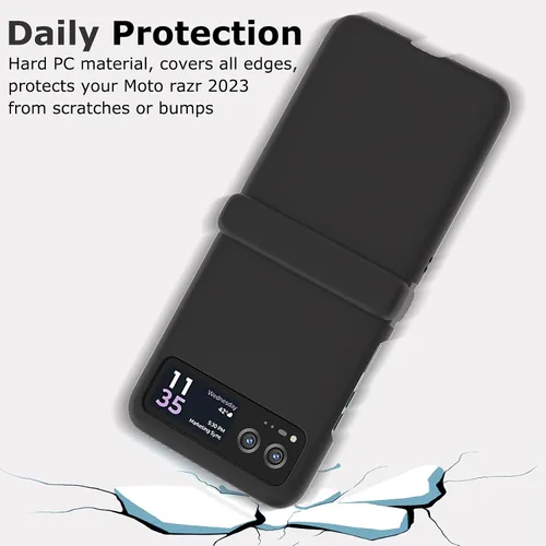 Miniatura 4 de Funda para Motorola Razr 2023 y protector de cámara trasera, funda delgada para teléfono con protector de bisagra, resistente a los arañazos, funda