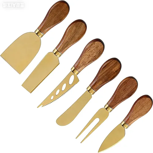 Miniatura 4 de Juego de herramientas de queso de acero inoxidable de alta calidad, juego de cuchillos de queso de 4 piezas, corta, extiende todos tus quesos 4
