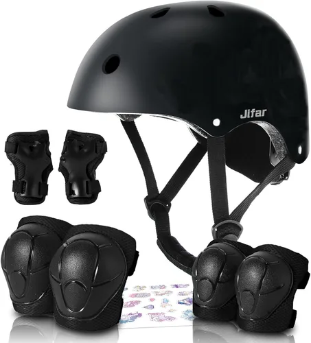 Kids Bike Helmet and Pad Set for Girls Boys Ages 2-3-5-8-14, Adjustable Toddler Youth Helmet with Knee & Elbow Pads for Bicycle, Skating, Scooter -