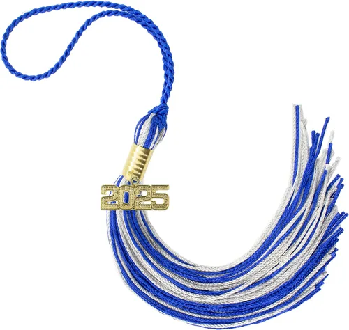 Miniatura 744 de Borla de graduación Aqua 2022, todos los colores escolares disponibles, fabricada en Estados Unidos