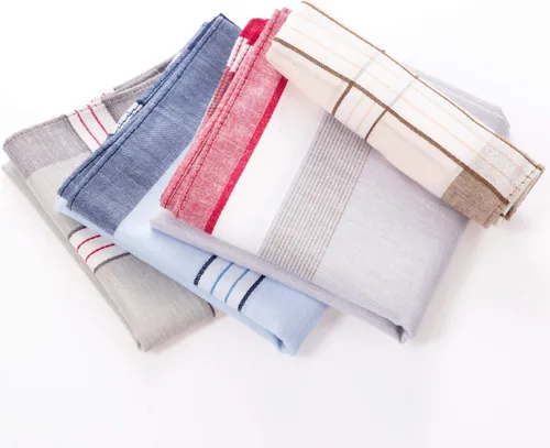 Miniatura 2 de Pañuelo de algodón para hombre, 24 piezas, pañuelo a cuadros para hombre, juego de regalo suave para padre, marido, novio, talla única
