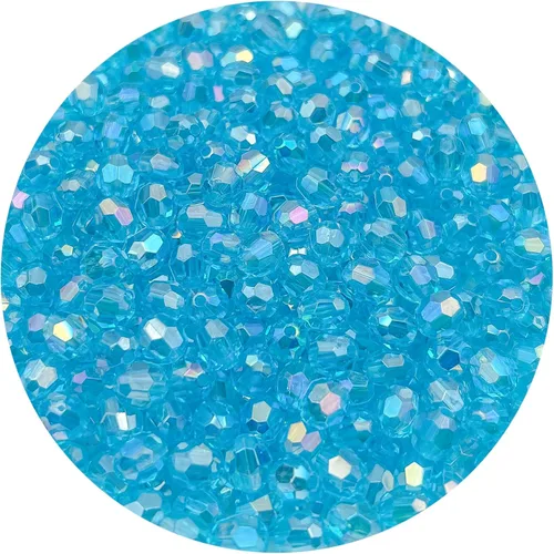 Miniatura 15 de 200 cuentas acrílicas de cristal de color AB de 0.394 pulgadas (0.394 in) cuentas redondas de plástico facetadas espaciadoras para hacer joyas, 402