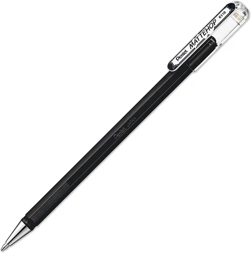 Miniatura 4 de Pentel Mattehop - Bolígrafos de gel líquido, punta K110-0.039 in, 1 de cada color, paquete de 8 unidades, en embalaje de almohada