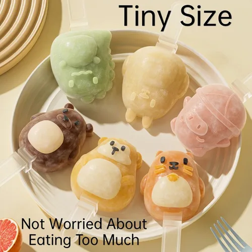 Miniatura 3 de Juego de 4 moldes para paletas de helados, accesorios de cocina para hacer helados, fácil liberación, reutilizable, de silicona, sin BPA, para Rosado