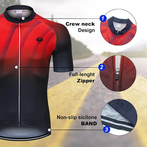Miniatura 2 de voofly Hombres Ciclismo Jersey Conjunto Hombres Manga Corta Compresión Bicicleta Pantalones Cortos Gel Acolchado Ciclismo Ropa