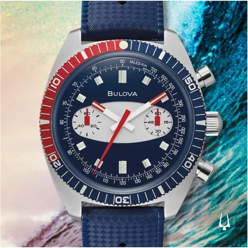 Miniatura 9 de Bulova Archive Series - Correa de cronógrafo para tabla de surf para hombre