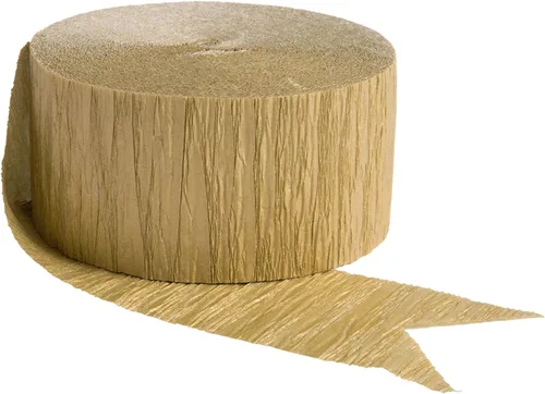 Rollo de papel crepé envuelto en oro, 81 pies (1 unidad), ideal para impresionantes manualidades, decoración de fiestas y más