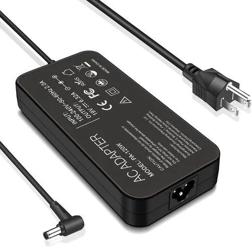 Cargador de 120 W compatible con Asus FX504 UX510UW N56J N56VM N56VZ N750 N500 G50 N53S N55 A15-120P1A PA-1121-28 cargador para portátiles para