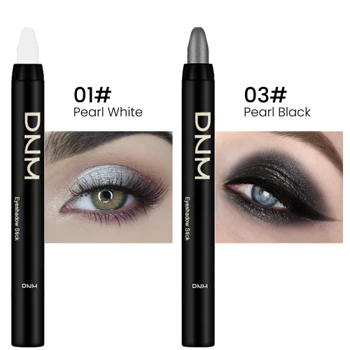 Miniatura 2 de Kaely - Juego de 2 barras de sombra de ojos en crema para ojos, lápiz brillante perla blanca y perla negra, maquillaje brillante de ojos