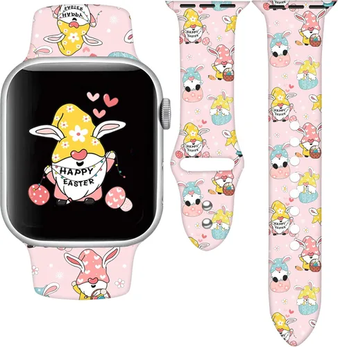 Miniatura 26 de Holidays - Correa de reloj compatible con Apple Watch de 38, 40, 41, 42, 44, 45 y 49 mm para mujeres y hombres, correa deportiva de silicona suave