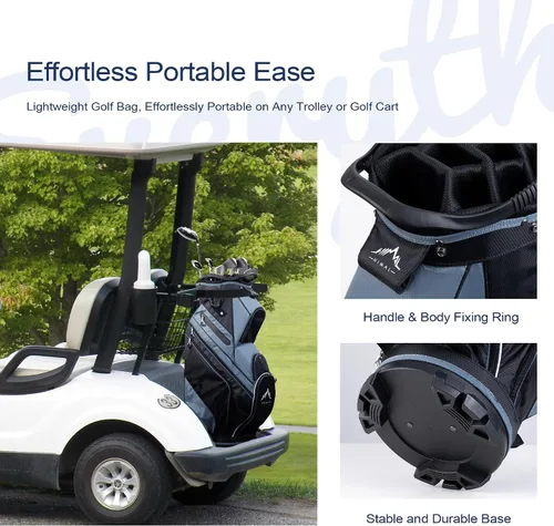 Miniatura 6 de UNIHIMAL Bolsa de carrito de golf de 14 vías con divisor organizador y cubierta para lluvia