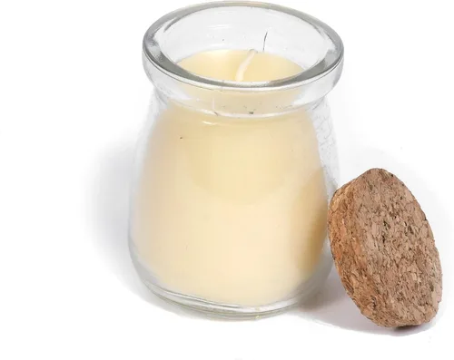 BeeTheLight Vela de Cera de Abeja en Tarro - 100% Cera de Abeja Pura de EE.UU. en Recipiente de Vidrio - Vainilla y Miel
