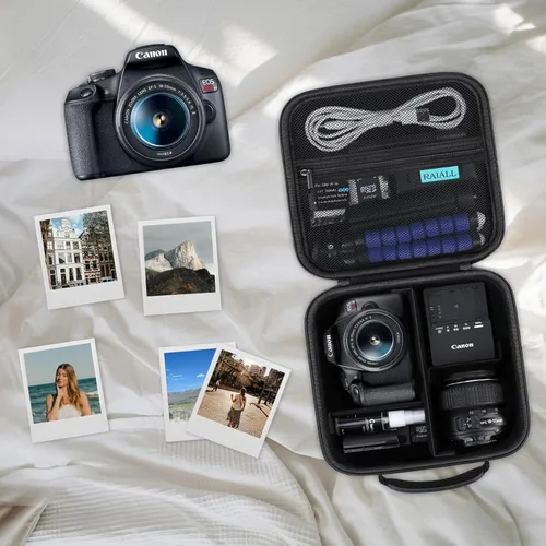 Miniatura 9 de RAIALL Estuche para cámara Canon EOS Rebel T7/R50/R50V/R100/R5/R6 Mark II/R7/R8/R10/RP/T6/Sony/Nikon D7500 Camera, estuche rígido de transporte