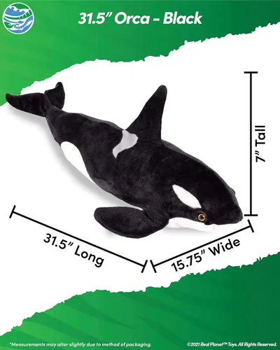 Miniatura 2 de Real Planet Peluche de ballena, regalo realista para niños de todas las edades, peluche grande de orca oceánica, divertido regalo de Navidad