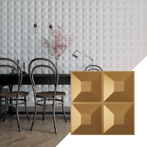 Miniatura 49 de Ekena Millwork Swindon EnduraWall Panel decorativo de pared 3D de 11 7/8 pulgadas de ancho x 11 7/8 pulgadas de alto, fiebre del oro
