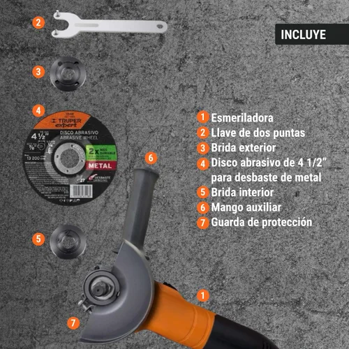 Miniatura 9 de Amoladora angular 4-1/2 ', ERGO PRO 800 W