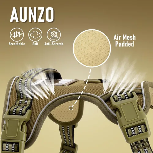 Miniatura 3 de Arnés para perro sin tirones, chaleco ajustable para perro para caminar fácilmente, material Oxford transpirable, arnés reflectante para mascotas