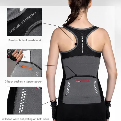 Miniatura 5 de Santic Camiseta sin mangas de ciclismo para mujer