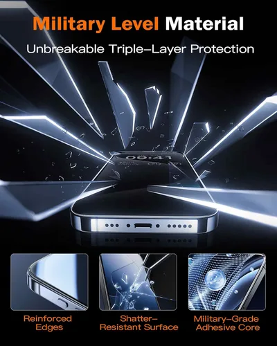 Miniatura 4 de chubbycable ChubbyShield Ultra - Protector de pantalla de privacidad para iPhone 15, 2 unidades, protector de pantalla antiespía con caja